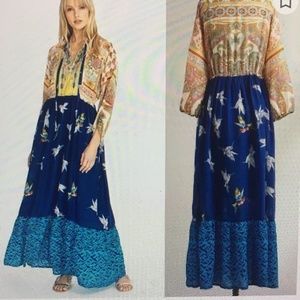 Size Medium Johnny Was Cana Hummingbird Maxi Dress